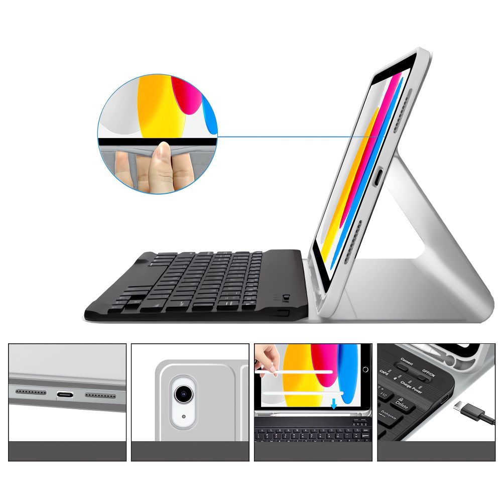 TECH-PROTECT SC PEN + TASTIERA IPAD 10.9” 10 / 2022 / 11” 11 / 2025 GRIGIO