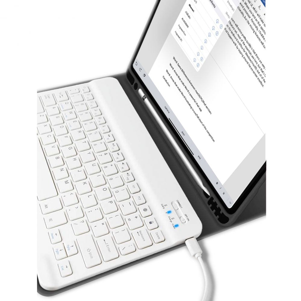 COPERTURA CON TASTIERA PER IPAD AIR 10.9 4 / 5 / 2020-2022 / 11 6 / 2024 TECH-PROTECT SC PEN IPAD AIR NERA