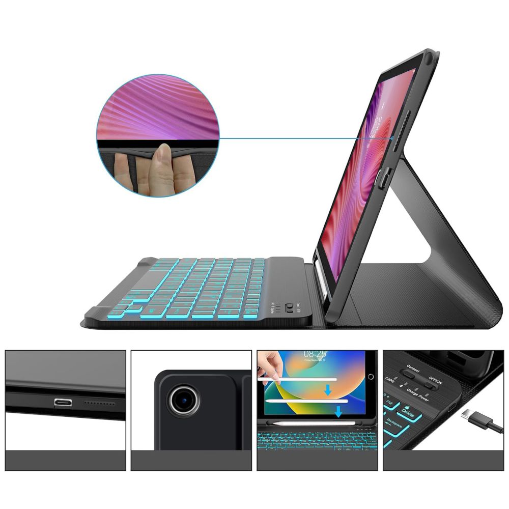 COPERTURA TECH-PROTECT SC PEN + TASTIERA LENOVO TAB 10.1 TB-311 NERA
