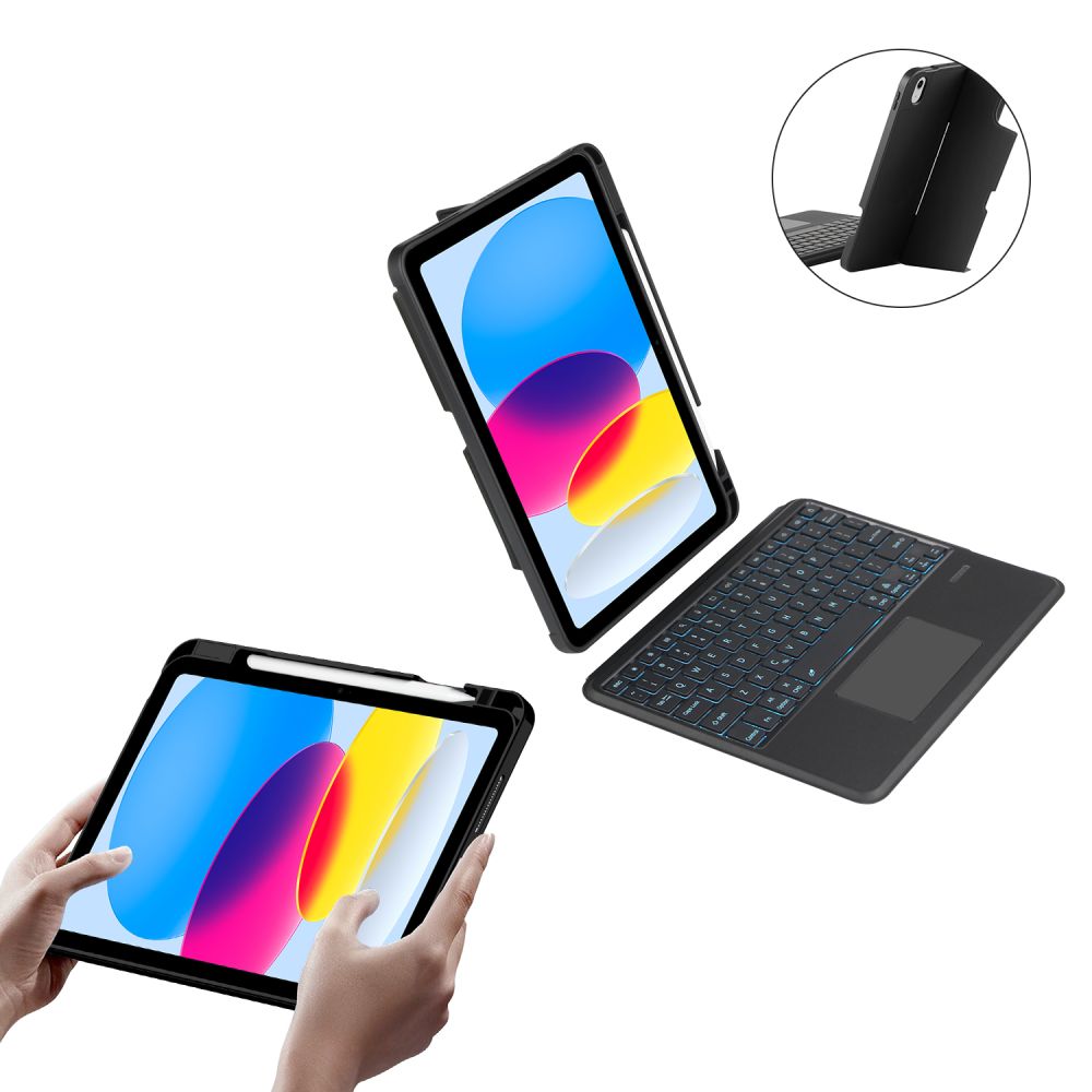 COPERTURA CON TASTIERA PER IPAD 10.9” 10 / 2022 / 11” 11 / 2025 TECH-PROTECT SCMAG PEN NERO
