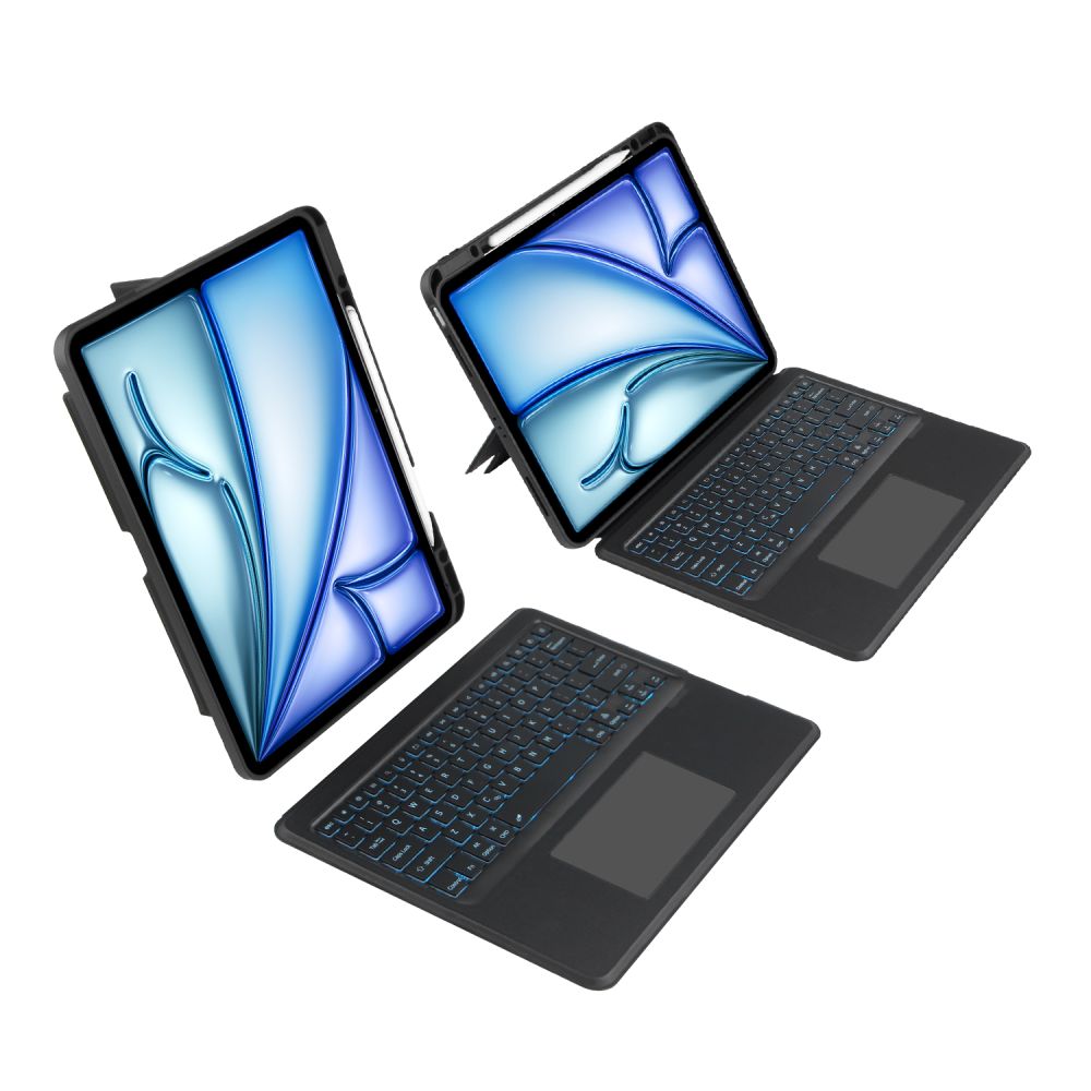 COPERTURA CON TASTIERA PER IPAD AIR 13 2024 TECH-PROTECT SCMAG PEN NERO