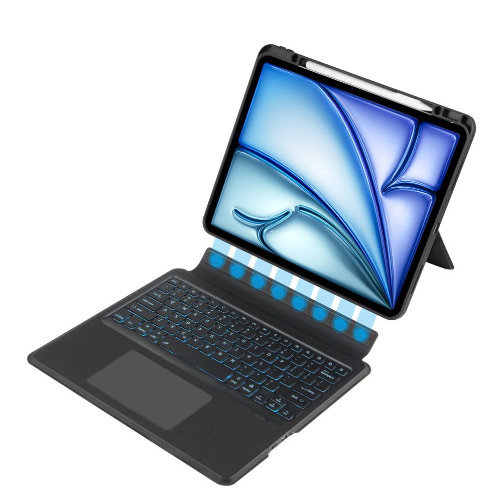 COPERTURA CON TASTIERA PER IPAD AIR 13 2024 TECH-PROTECT SCMAG PEN NERO