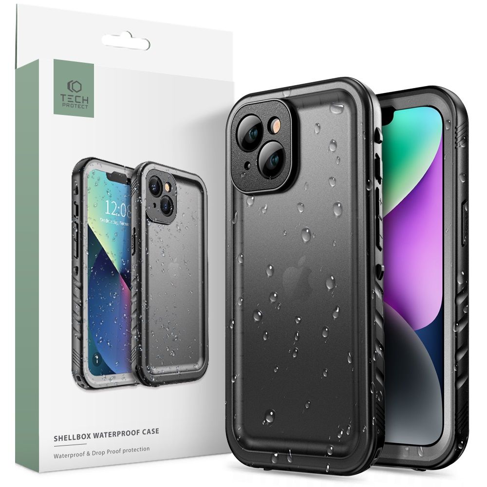 COPERTURA TECH-PROTECT SHELLBOX IP68 IPHONE 14 NERA