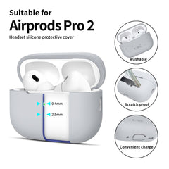 CUSTODIA TECH-PROTECT SILICONE APPLE AIRPODS PRO 1 / 2 GRIGIO CRAYON