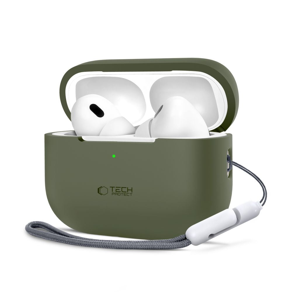 CUSTODIA TECH-PROTECT SILICONE APPLE AIRPODS PRO 1 / 2 VERDE OLIVA
