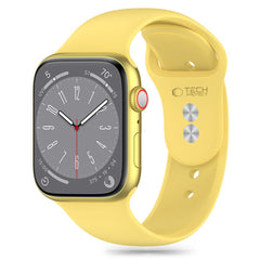 CINTURINO TECH-PROTECT IN SILICONE PER APPLE WATCH 6 / 7 / 8 / 9 / 10 / SE (40 / 41 / 42 MM) GIALLO CANARINO