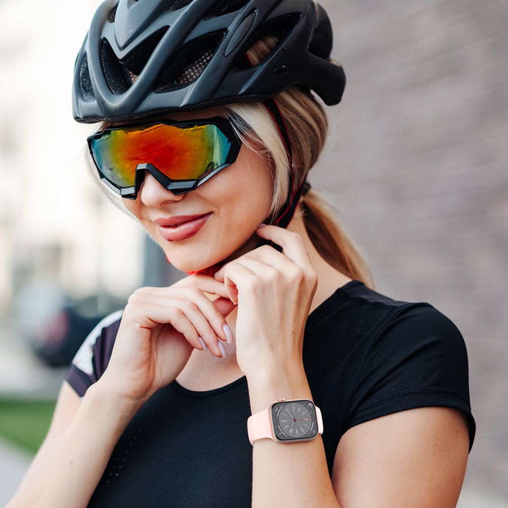 CINTURINO TECH-PROTECT IN SILICONE PER APPLE WATCH 6 / 7 / 8 / 9 / 10 / SE (40 / 41 / 42 MM) STARLIGHT
