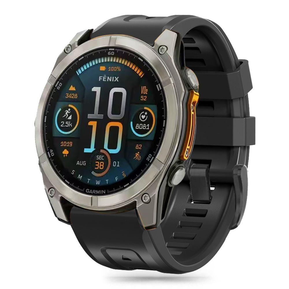 CINTURINO TECH-PROTECT IN SILICONE PER GARMIN FENIX 5 / 6 / 6 PRO / 7 / 8 (47 MM) / NERO