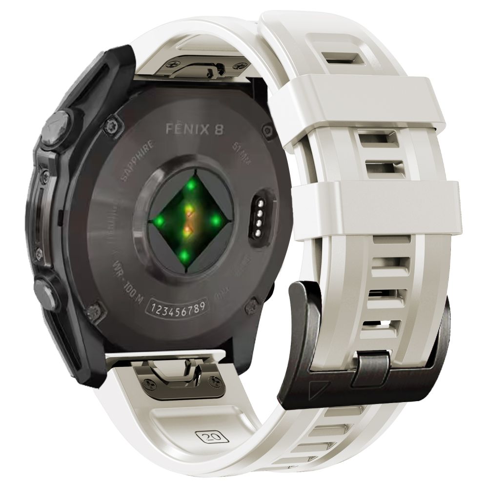 CINTURINO TECH-PROTECT IN SILICONE PER GARMIN FENIX 5S / 5S PLUS / 6S / 6S PRO / 7S / 8 (43 MM) TITANIO