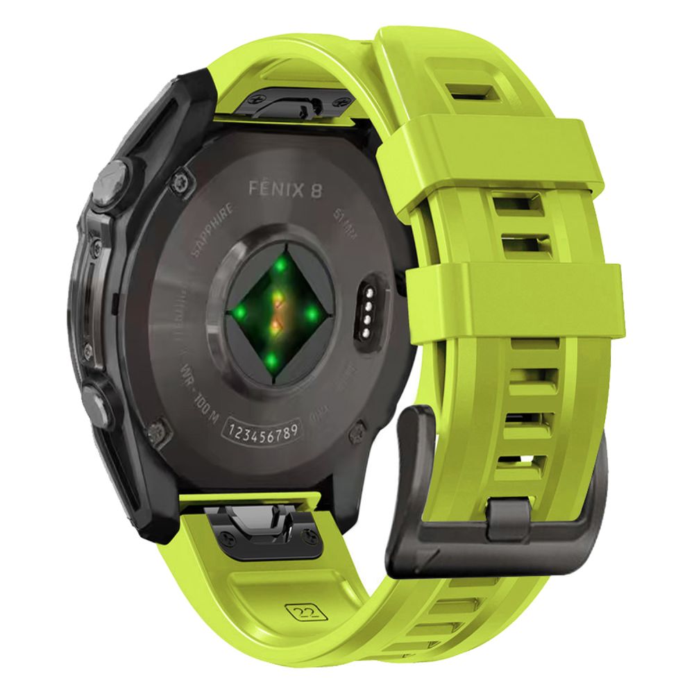 CINTURINO TECH-PROTECT IN SILICONE PER GARMIN FENIX 5X / 5X PLUS / 6X / 6X PRO / 7X / 8 (51 MM) LIME