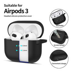 COPERTURA TECH-PROTECT SILICONE HOOK APPLE AIRPODS 3 NERA
