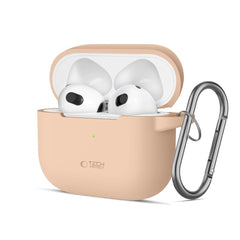 COPERTURA TECH-PROTECT SILICONE HOOK APPLE AIRPODS 3 CAFFE LATTE