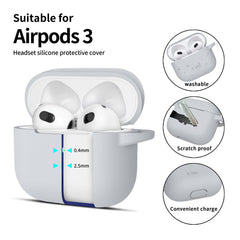 COPERTURA TECH-PROTECT SILICONE HOOK APPLE AIRPODS 3 GRIGIO CRAYON
