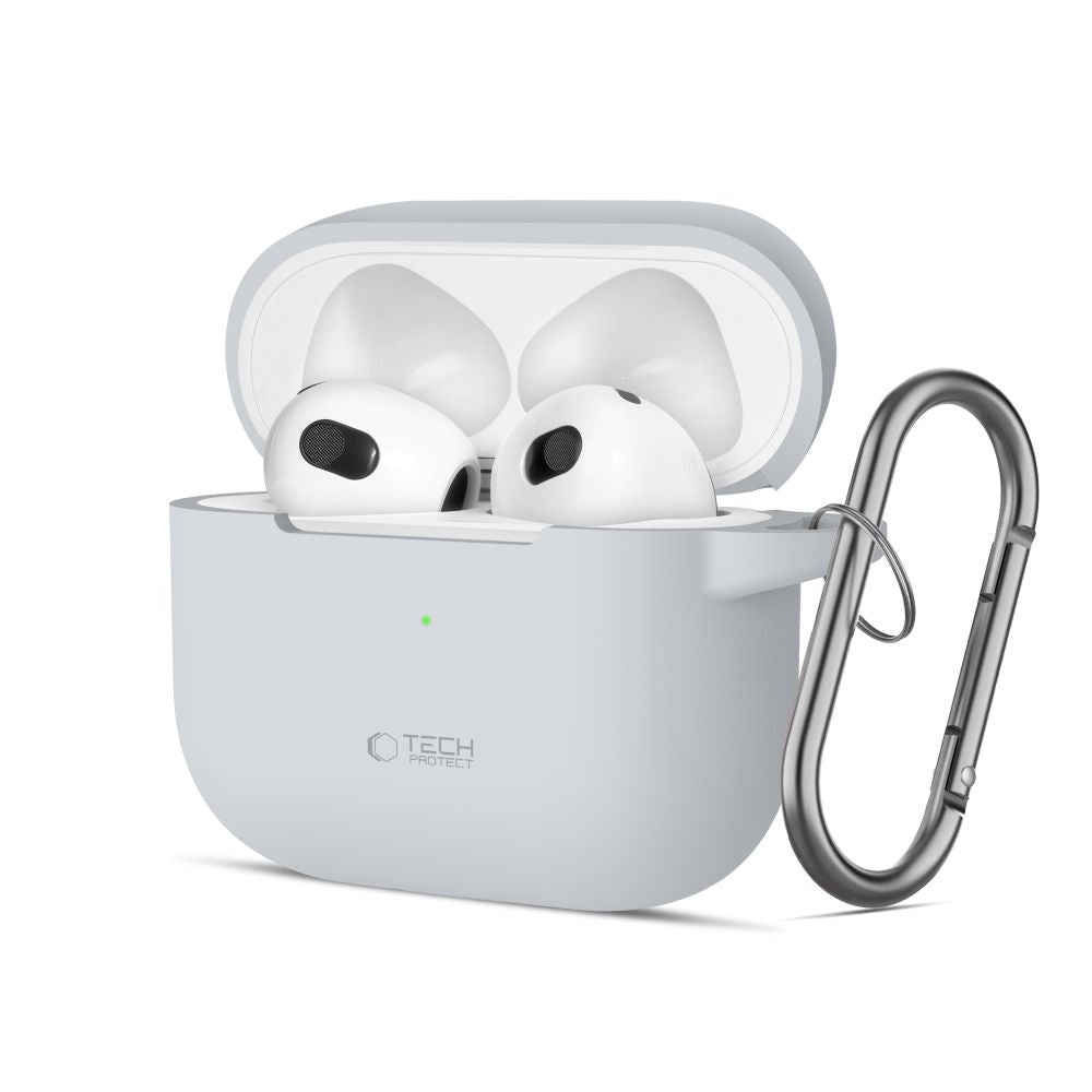COPERTURA TECH-PROTECT SILICONE HOOK APPLE AIRPODS 3 GRIGIO CRAYON
