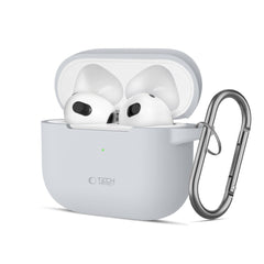 COPERTURA TECH-PROTECT SILICONE HOOK APPLE AIRPODS 3 GRIGIO CRAYON