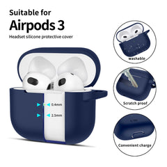 COPERTURA TECH-PROTECT SILICONE HOOK APPLE AIRPODS 3 BLU NAVY