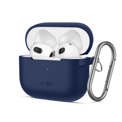 COPERTURA TECH-PROTECT SILICONE HOOK APPLE AIRPODS 3 BLU NAVY