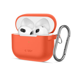 COPERTURA TECH-PROTECT SILICONE HOOK APPLE AIRPODS 3 NEON ORANGE