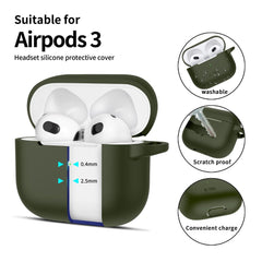 COPERTURA TECH-PROTECT SILICONE HOOK APPLE AIRPODS 3 VERDE OLIVA