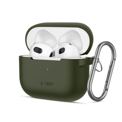 COPERTURA TECH-PROTECT SILICONE HOOK APPLE AIRPODS 3 VERDE OLIVA