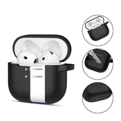 CUSTODIA TECH-PROTECT SILICONE HOOK APPLE AIRPODS 4 NERA