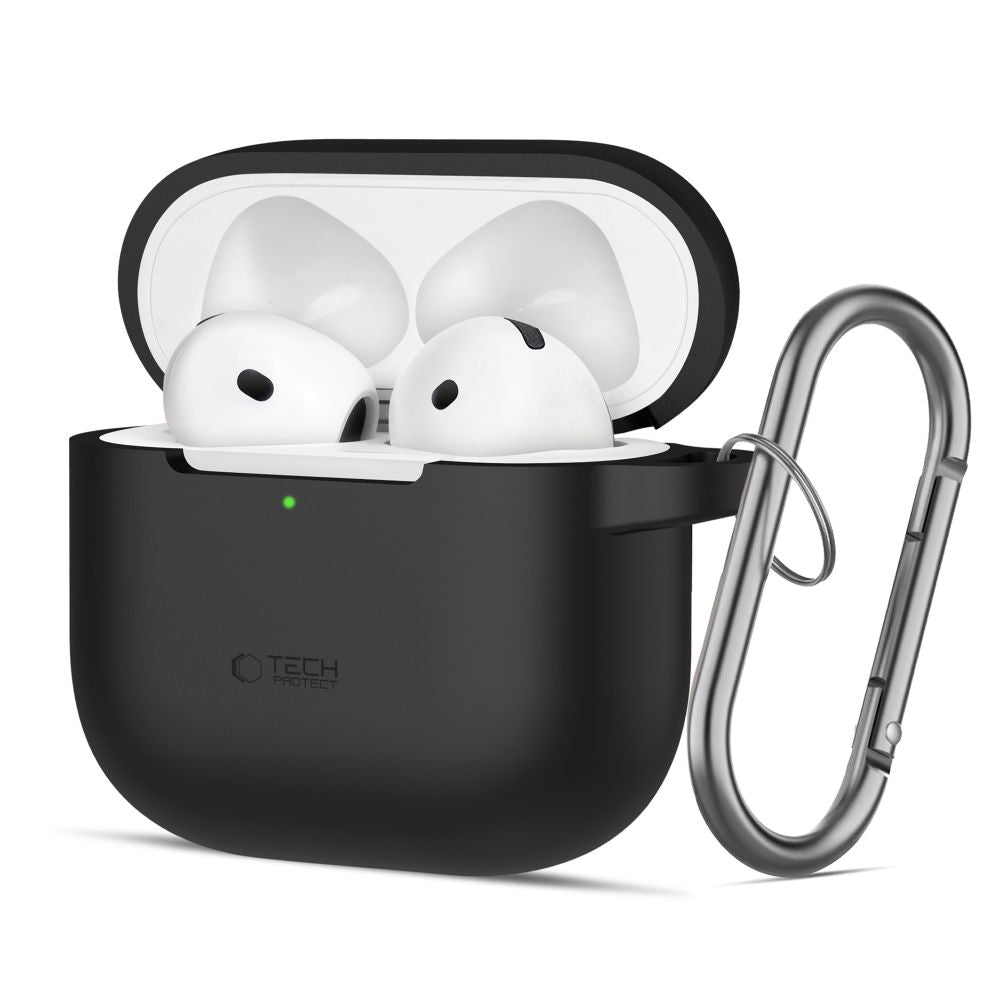 CUSTODIA TECH-PROTECT SILICONE HOOK APPLE AIRPODS 4 NERA