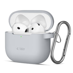CUSTODIA TECH-PROTECT SILICONE HOOK APPLE AIRPODS 4 GRIGIO CRAYON