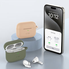CUSTODIA TECH-PROTECT SILICONE HOOK APPLE AIRPODS PRO 1 / 2 NEON ORANGE