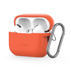 CUSTODIA TECH-PROTECT SILICONE HOOK APPLE AIRPODS PRO 1 / 2 NEON ORANGE