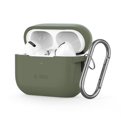 CUSTODIA TECH-PROTECT SILICONE HOOK APPLE AIRPODS PRO 1 / 2 VERDE OLIVA
