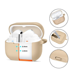 CUSTODIA PER SAMSUNG GALAXY BUDS 3 / 3 PRO TECH-PROTECT SILICONE HOOK CAFFÈ LATTE
