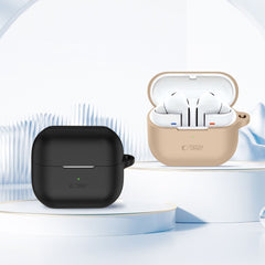 CUSTODIA PER SAMSUNG GALAXY BUDS 3 / 3 PRO TECH-PROTECT SILICONE HOOK CAFFÈ LATTE