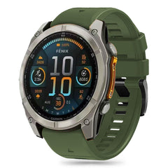 CINTURINO TECH-PROTECT IN SILICONE LINE GARMIN FENIX 5 / 6 / 6 PRO / 7 / 8 (47 MM) / E VERDE MILITARE