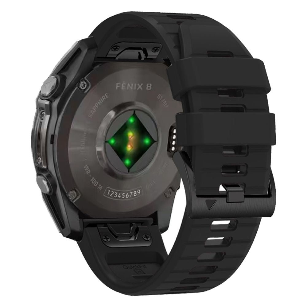 CINTURINO TECH-PROTECT IN SILICONE PER GARMIN FENIX 5X / 5X PLUS / 6X / 6X PRO / 7X / 8 (51 MM) NERO