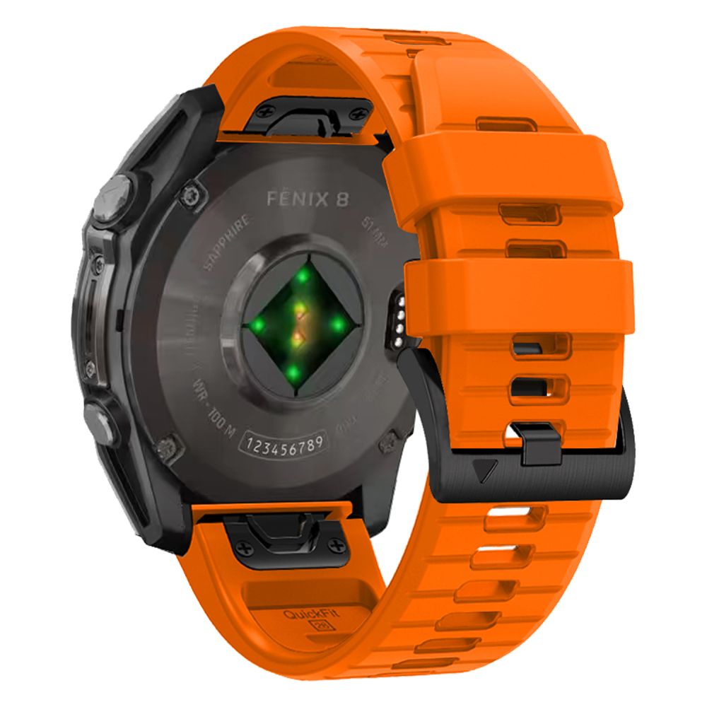 CINTURINO TECH-PROTECT IN SILICONE PER GARMIN FENIX 5X / 5X PLUS / 6X / 6X PRO / 7X / 8 (51 MM) ARANCIONE