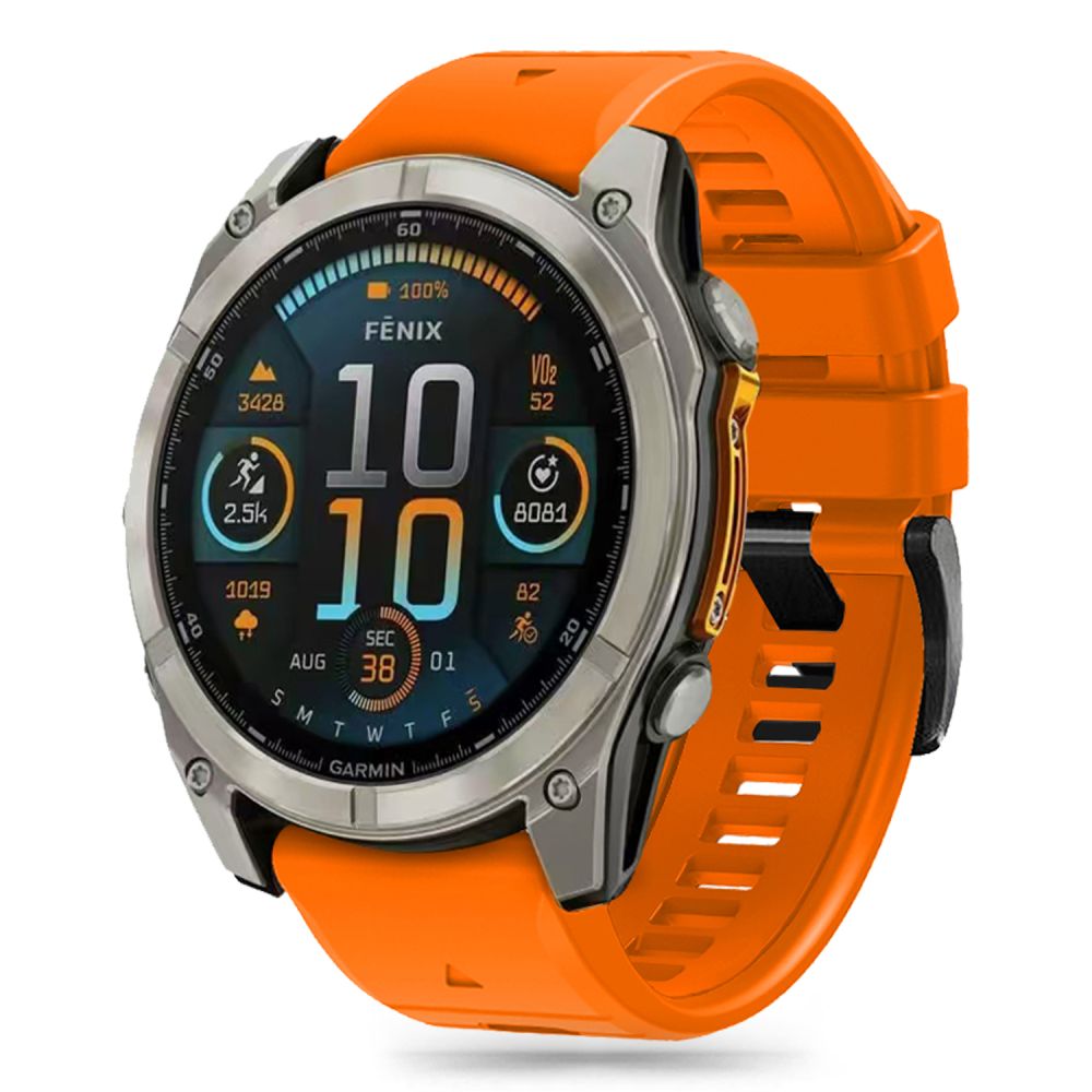 CINTURINO TECH-PROTECT IN SILICONE PER GARMIN FENIX 5X / 5X PLUS / 6X / 6X PRO / 7X / 8 (51 MM) ARANCIONE