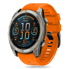 CINTURINO TECH-PROTECT IN SILICONE PER GARMIN FENIX 5X / 5X PLUS / 6X / 6X PRO / 7X / 8 (51 MM) ARANCIONE