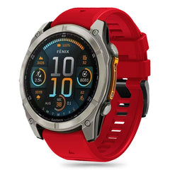 CINTURINO TECH-PROTECT IN SILICONE PER GARMIN FENIX 5X / 5X PLUS / 6X / 6X PRO / 7X / 8 (51 MM) ROSSO