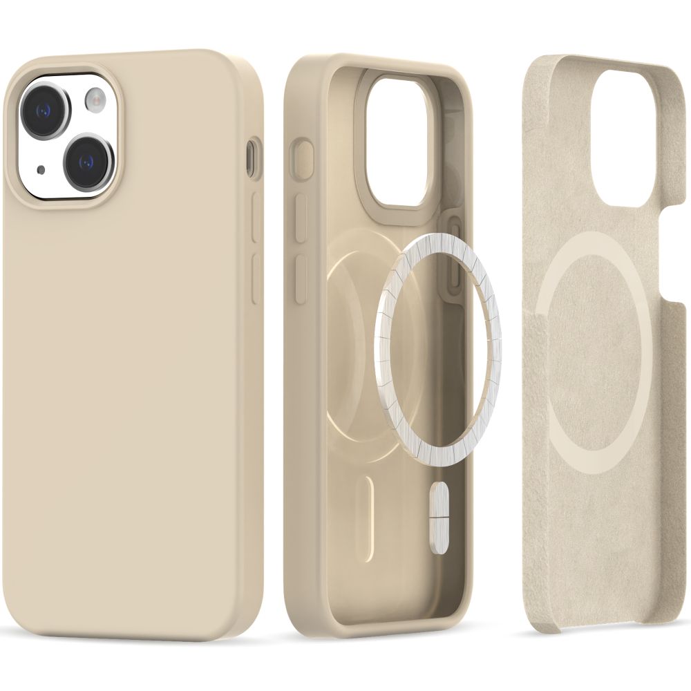 CUSTODIA TECH-PROTECT SILICONE MAGSAFE IPHONE 13 / 14 BEIGE