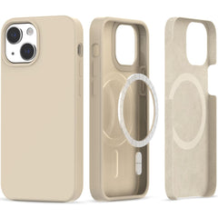 CUSTODIA TECH-PROTECT SILICONE MAGSAFE IPHONE 13 / 14 BEIGE
