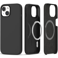 COPERTURA TECH-PROTECT SILICONE MAGSAFE IPHONE 15 NERO OPACO