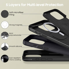 COPERTURA TECH-PROTECT SILICONE MAGSAFE IPHONE 16 PRO NERO OPACO