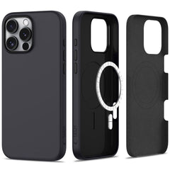 COPERTURA TECH-PROTECT SILICONE MAGSAFE IPHONE 16 PRO NERO OPACO