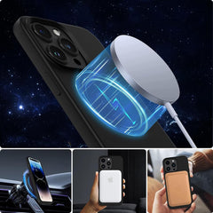 CUSTODIA TECH-PROTECT SILICONE MAGSAFE IPHONE IPHONE 12 / 12 PRO NERA