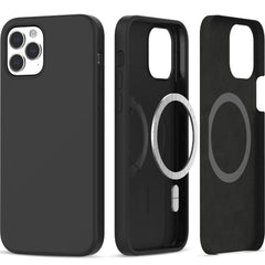 CUSTODIA TECH-PROTECT SILICONE MAGSAFE IPHONE IPHONE 12 / 12 PRO NERA