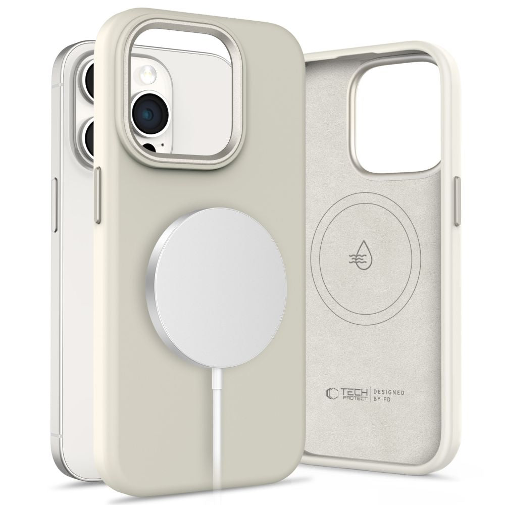 COPERTURA TECH-PROTECT SILICONE PURE MAGSAFE IPHONE 15 PRO COSMIC LATTE