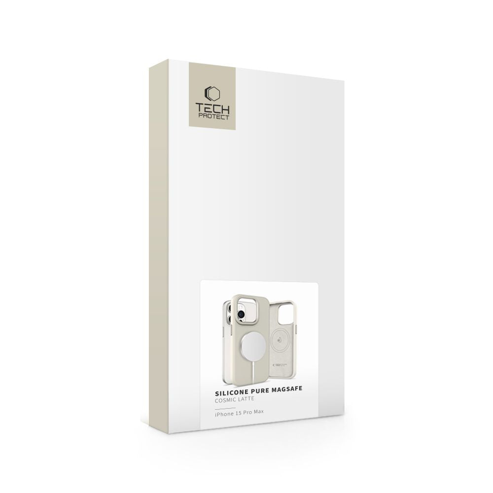 COPERTURA TECH-PROTECT SILICONE PURE MAGSAFE IPHONE 15 PRO MAX COSMIC LATTE