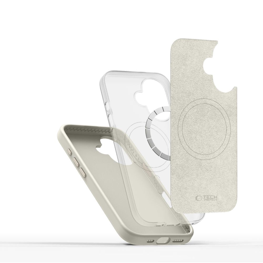 COPERTURA TECH-PROTECT SILICONE PURE MAGSAFE IPHONE 16 COSMIC LATTE