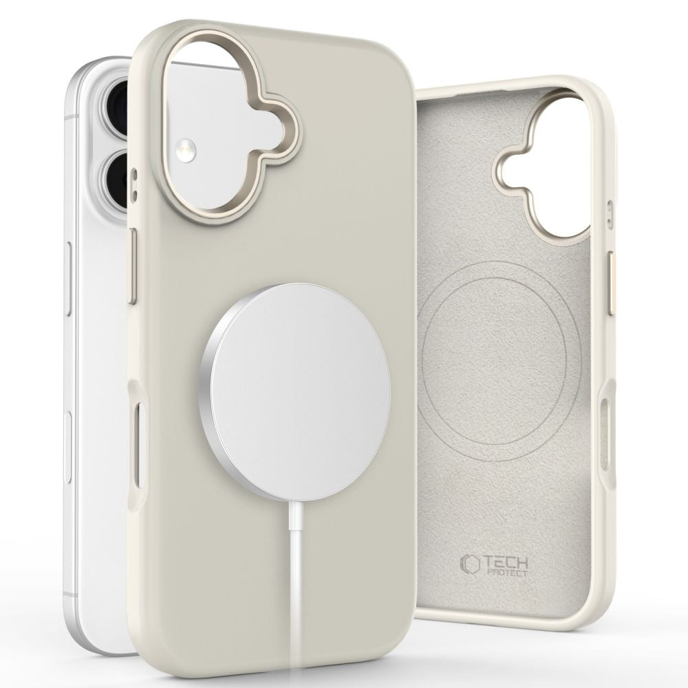 COPERTURA TECH-PROTECT SILICONE PURE MAGSAFE IPHONE 16 COSMIC LATTE