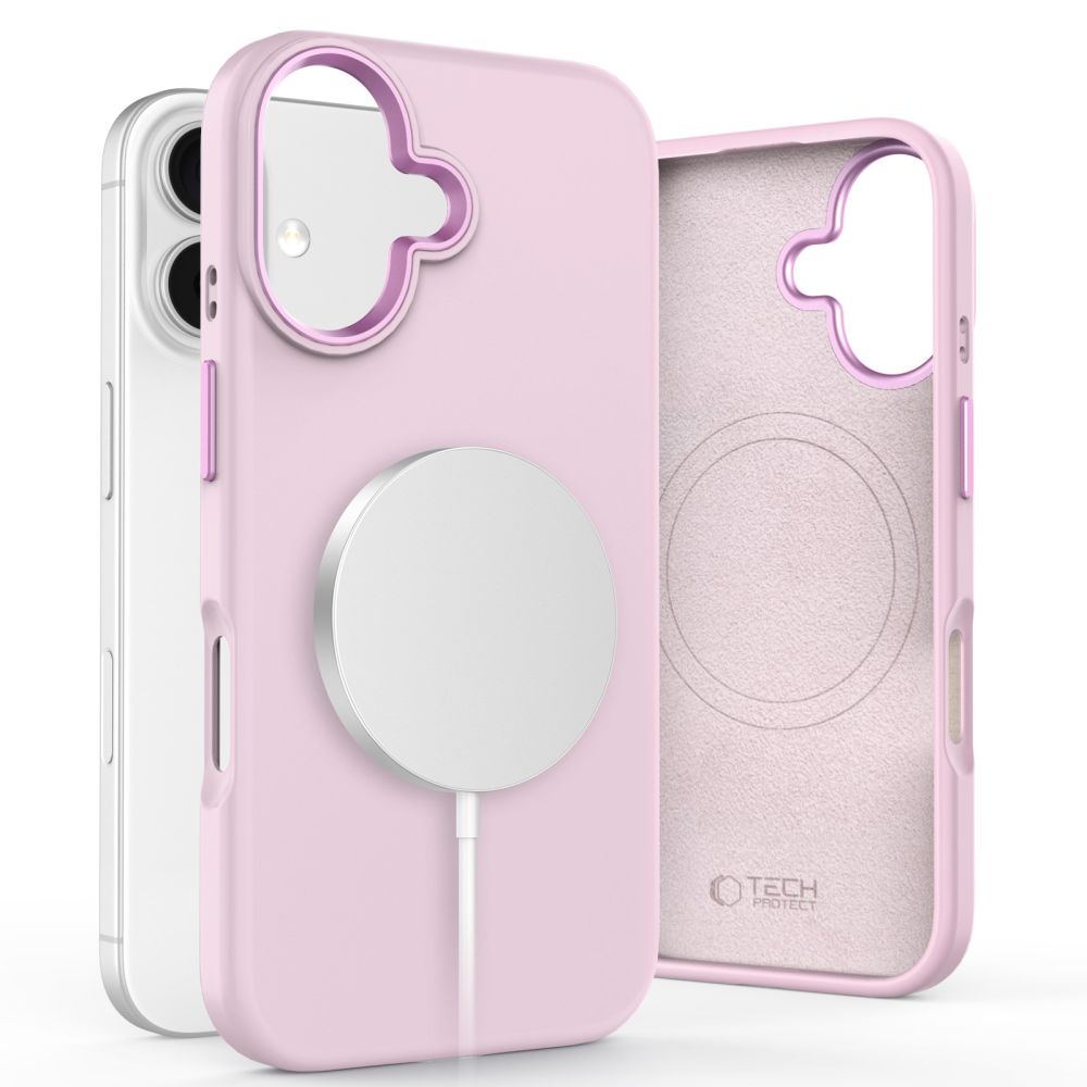 COPERTURA TECH-PROTECT SILICONE PURE MAGSAFE IPHONE 16 PINK PEARL